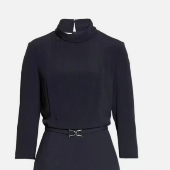 Hugo Boss DIETTE Mock Neck Long Sleeve Pencil Dress MSRP$695 German Luxury Brand - Picture 10 of 15